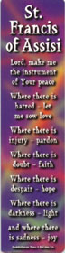 St Francis of Assisi Bookmark