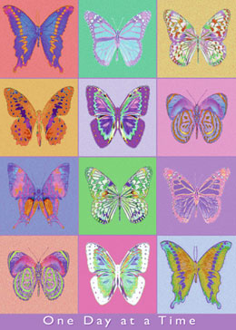 Product: One Day at a Time Butterfly Greeting Card