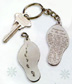 Pewter Footprints Key chain