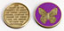 Serenity Prayer Butterfly Rainbow Medallion