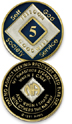 NA 1 Year Tri-Plated Medallion