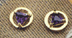 Amethyst Recovery Symbol Earrings 14K Gold