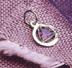 Amethyst Recovery Symbol Necklace Pendant Sterling Silver