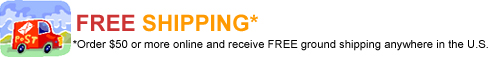 Free Standard Ground Shipping with $50.00 min. Order