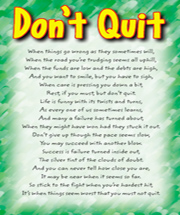 Don't Quit Wallet Card Don't Quit