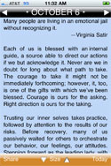 iPhone meditaion reading view meditation reading smaple
