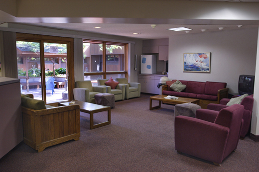 The Medical lounge promotes a calming environment for routine medical appointments.