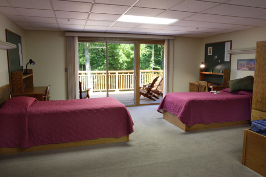 Patient rooms are shared with three peers and are both spacious and comfortable.