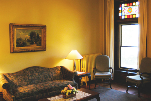 The living room is a popular spot for relaxing and fellowship.