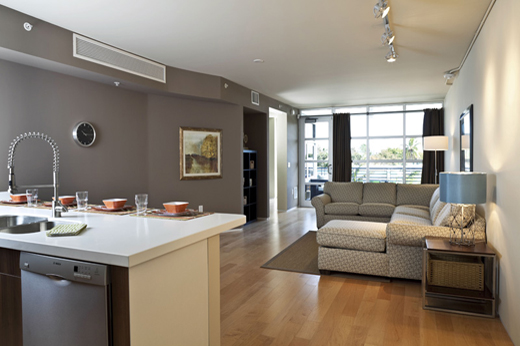 Comfortable, contemporary condominium living on site.