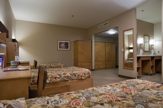 Patient rooms are comfortable and spacious.