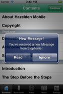 Text message from Stephanie message