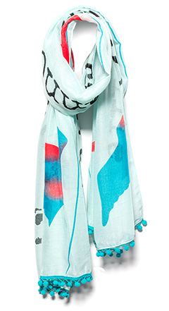 Product: Let Go Blue Birds Scarf