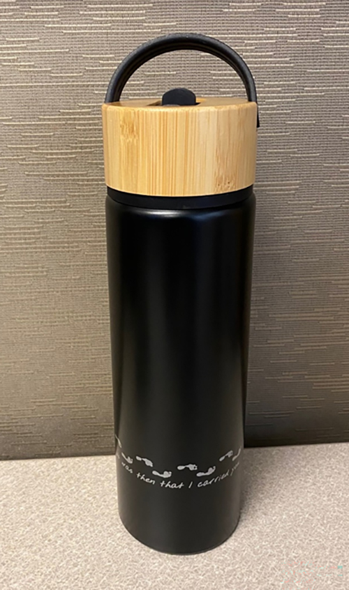 Product: Footprints water bottle