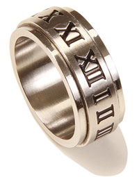 Roman Numeral Spinner Ring Size 12