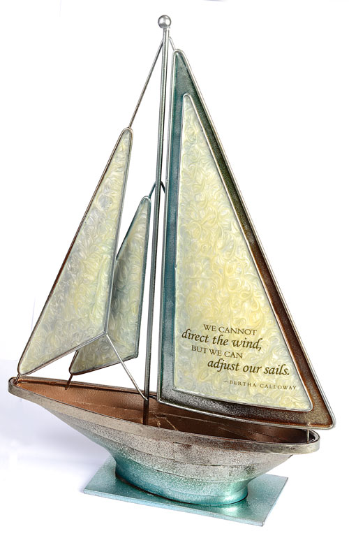 Hazelden Store Metal Tabletop Sailboat
