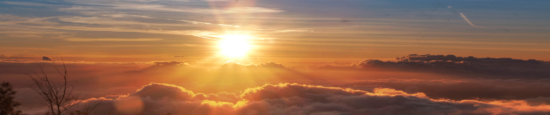 Above the clouds sunny view