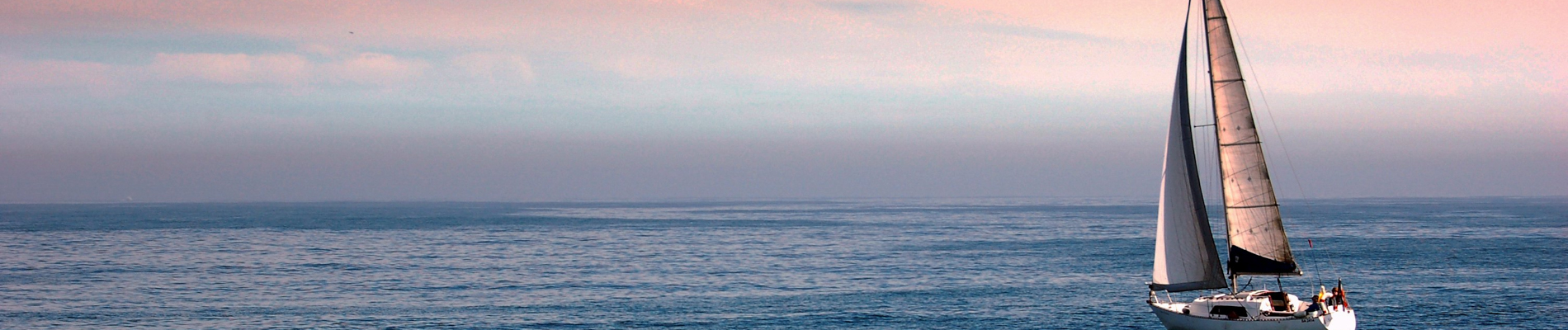 Sailboat on the open ocean