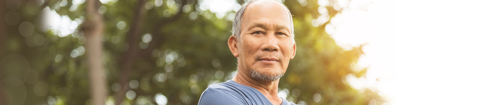 A man standing in a park like setting